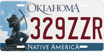 OK license plate 329ZZR