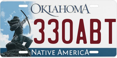OK license plate 330ABT