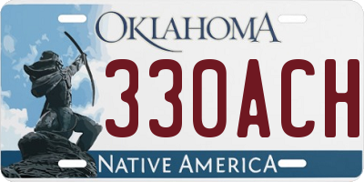 OK license plate 330ACH
