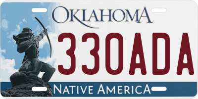 OK license plate 330ADA