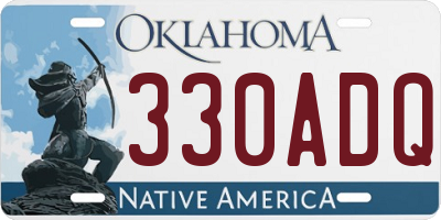 OK license plate 330ADQ