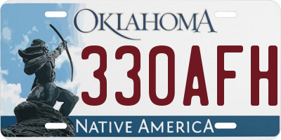 OK license plate 330AFH