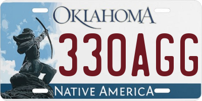 OK license plate 330AGG