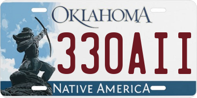 OK license plate 330AII