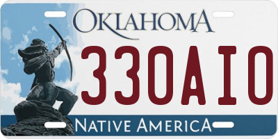 OK license plate 330AIO