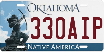OK license plate 330AIP