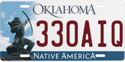 OK license plate 330AIQ