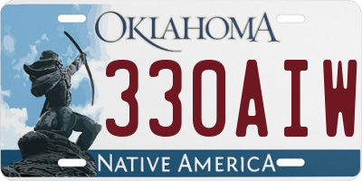 OK license plate 330AIW
