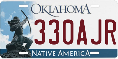 OK license plate 330AJR