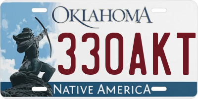 OK license plate 330AKT