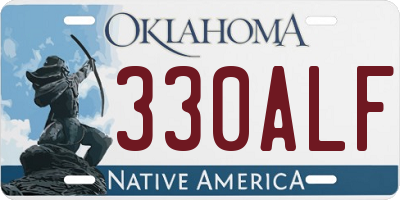 OK license plate 330ALF