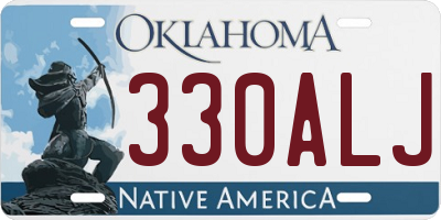 OK license plate 330ALJ