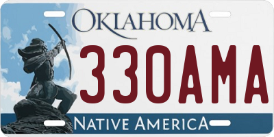 OK license plate 330AMA
