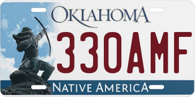 OK license plate 330AMF