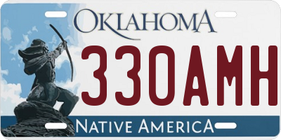 OK license plate 330AMH