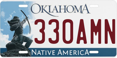 OK license plate 330AMN