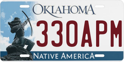 OK license plate 330APM
