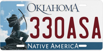OK license plate 330ASA