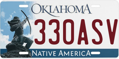 OK license plate 330ASV