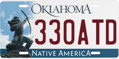 OK license plate 330ATD