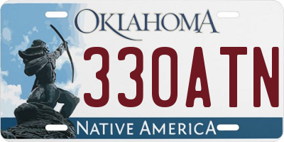 OK license plate 330ATN
