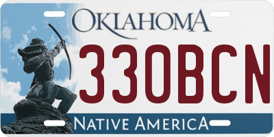 OK license plate 330BCN