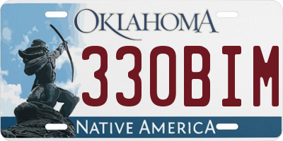 OK license plate 330BIM