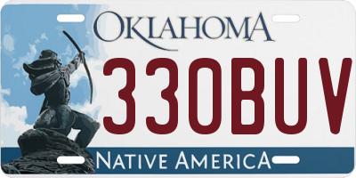 OK license plate 330BUV