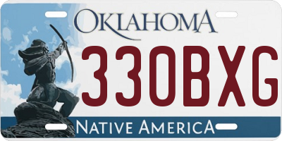 OK license plate 330BXG