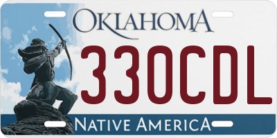 OK license plate 330CDL