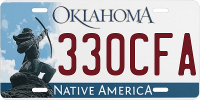 OK license plate 330CFA