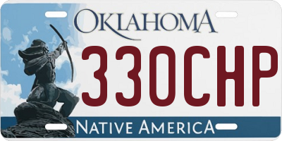OK license plate 330CHP