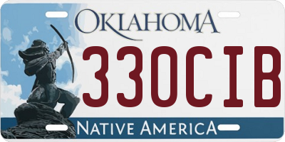 OK license plate 330CIB
