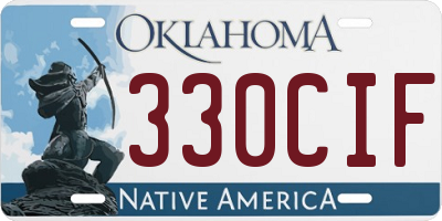 OK license plate 330CIF
