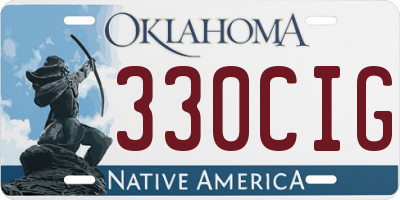 OK license plate 330CIG
