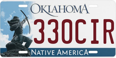 OK license plate 330CIR