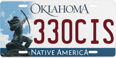 OK license plate 330CIS