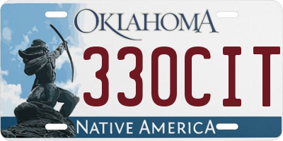 OK license plate 330CIT