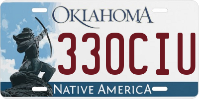 OK license plate 330CIU