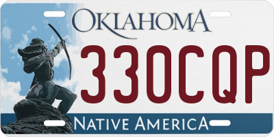 OK license plate 330CQP