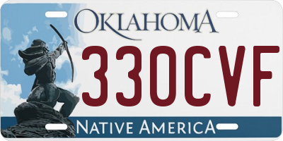 OK license plate 330CVF