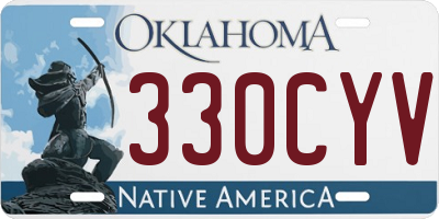 OK license plate 330CYV