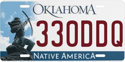 OK license plate 330DDQ