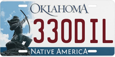 OK license plate 330DIL