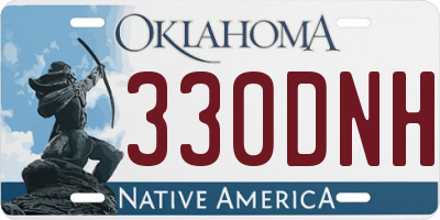 OK license plate 330DNH