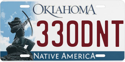 OK license plate 330DNT
