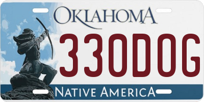 OK license plate 330DOG