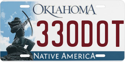 OK license plate 330DOT