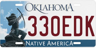 OK license plate 330EDK
