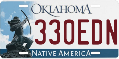 OK license plate 330EDN